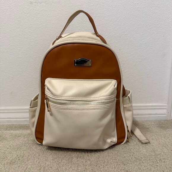 Stylish Cream and Brown Baby Bag - Picture 3 of 16